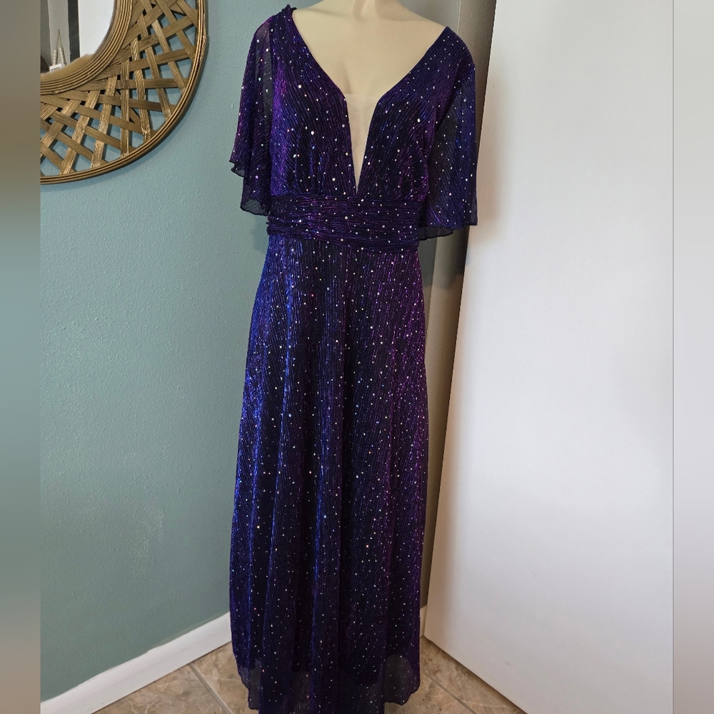 BNWT FlyCurvy purple sparkle dress size 2XL